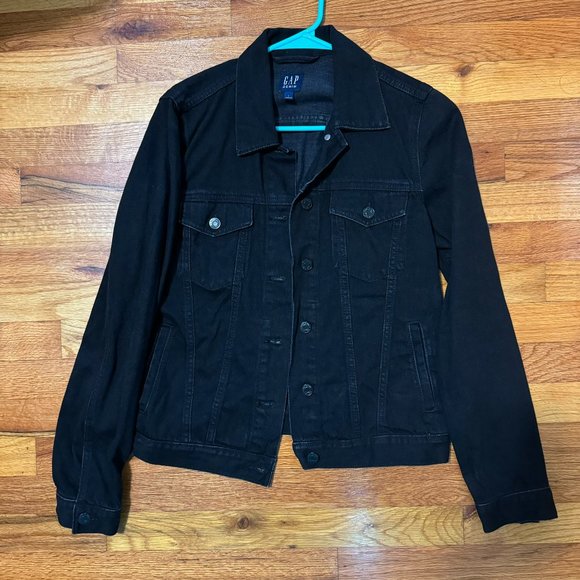 GAP - Black Denim Jacket (NEW) w/ 6 Pockets - Picture 1 of 6